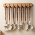 thumbnail image 5 of TEAFIRST 9 pcs Kitchen Utensils Set, Silicone Cooking Utensils Set Heat Resistance for Kitchen Brown, 5 of 9