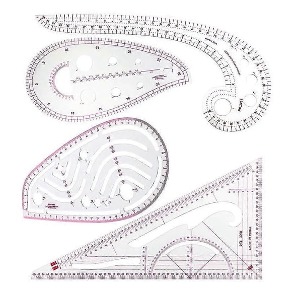 Sewing Tools 4 Pcs Sew French Curve Metric Shaped Ruler Measure for Sewing Dressmaking Pattern Desi