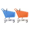 thumbnail image 1 of 2Pcs Creative Mini Shopping Cart Storage Baskets Unique Mini Desktop Adornments, 1 of 6