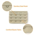 thumbnail image 4 of EXTENSOR DE BANDA DE SUJETADOR INSPIRE CHIC Mujeres 4 x 3 Ganchos 10 Pcs Beige Cómodo Práctico, 4 of 5