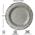 thumbnail image 3 of 6 Piece Crackle 11 Inch Melamine Dinner Plate, Set of 6, 100% Melamine Plates Set, Big Size Salad Plates, Unbreakable Serving Dishes Great for Indoor and Outdoor Use, Gray, 3 of 7