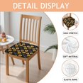 thumbnail image 2 of Black Sunflower Seat Covers for Dining Room Chairs Set Of 4,Stretch Printed Washable Chair Seat Cover with Elastic Ties and Button,Removable Waterproof Couch Cushion Covers, 2 of 6
