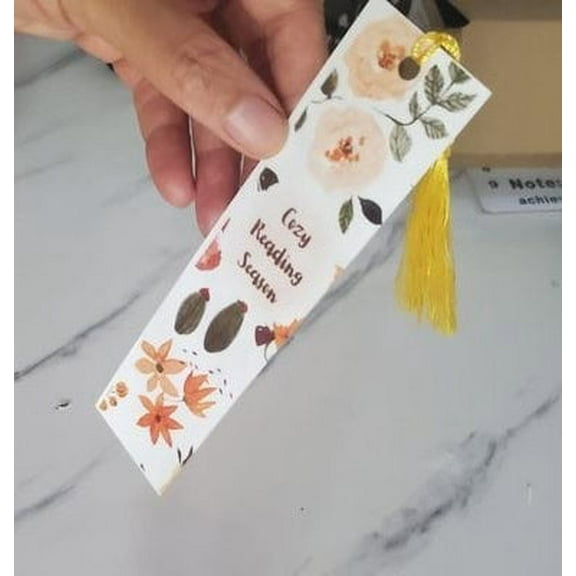 Cozy Reading Season Bookmark with Tassel
