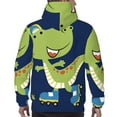 thumbnail image 5 of Bingfone Dino Playing Roller Skate Men'S Drawstring Hoodie Long Sleeve Pocket Sweatshirts-X-Large, 5 of 9