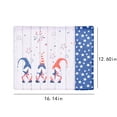 thumbnail image 3 of JeashCHAT 4th of July Western Placemats, 16x12 Inches Independence Day Placemat, for Holiday, Party, Outdoor,Table Decoration, Gnomes Pattern Cutlery Mat, 3 of 5