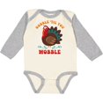 thumbnail image 3 of Inktastic Gobble Wobble Turkey Boys or Girls Long Sleeve Baby Bodysuit, 3 of 5