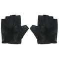 thumbnail image 1 of Guantes de medio dedo con palma antideslizante, elásticos, transpirables, deportivos, con ventilación para entrenamiento de equitación (negro, talla XL), 1 of 6