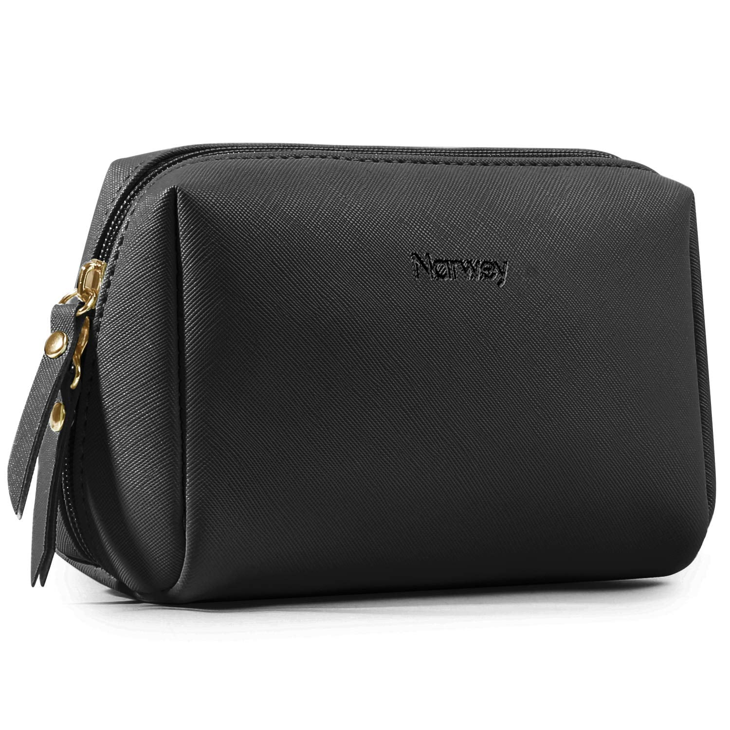 Narwey Small Vegan Leather Makeup Bag for Purse Travel Makeup Pouch Mini Cosmetic Bag for Women