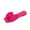 .Hot Pink, variant on Agkizg Womens Indoor Outdoor Slides, Beach Walking Sandals, Squares Toe Flat Slide Sandals Bow Decorative Casual Indoor Outdoor Summer Daily Slippers