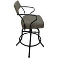 thumbnail image 2 of Carolina Swivel Tilt Counter 26" Metal Bar Stool - Brown Fabric - Gray Frame, 2 of 3