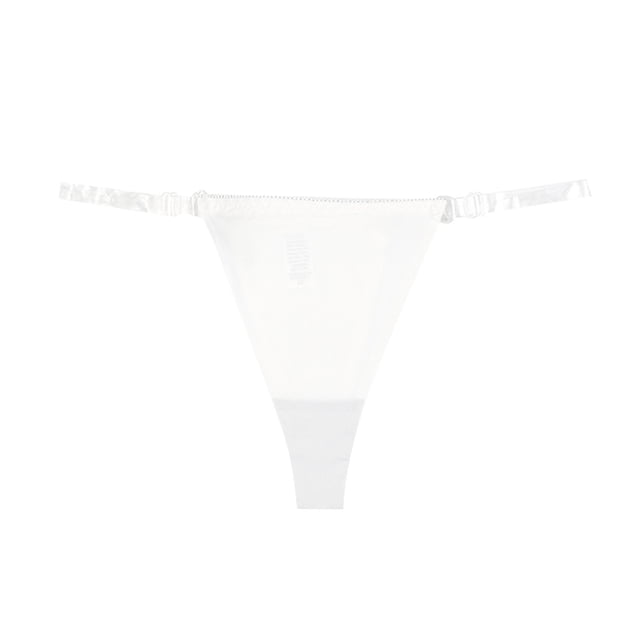 Ropa interior sin costuras de seda helada para mujer, cintura baja - Poliéster, transparente/fino, transpirable, lavado a mano, tallas S/M/L