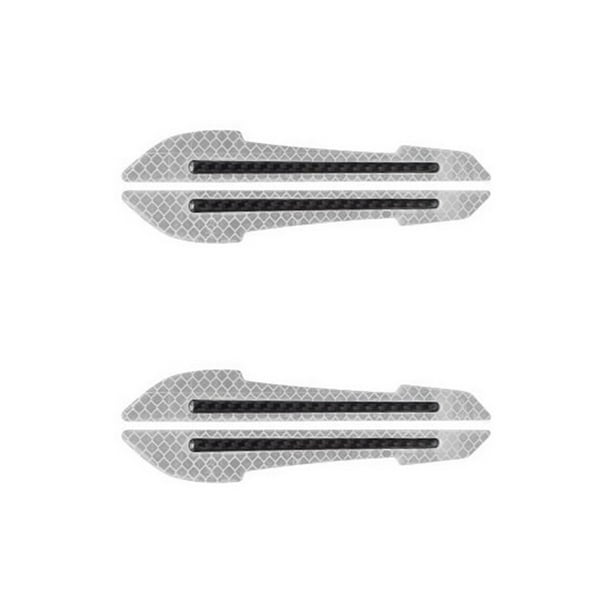 Kenally Paquete de 2 pegatinas para coche, advertencia reflectante, tira de cristal retrovisor, decoración, cinta nocturna, calcomanía Automoción decorativa y accesorios Blanco