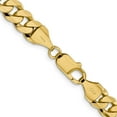 thumbnail image 4 of 14K Yellow Gold 8.5mm Flat Beveled Curb Chain (26 X 8.5) Made In South Africa fbu220-26, 4 of 5