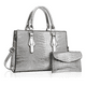 thumbnail image 1 of Bolsos De Mano A La Moda Con Cremallera Para Mujer 2pcs Xtellar plateado, 1 of 4