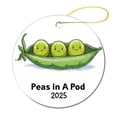thumbnail image 3 of Peas in A Pod Ornament Green Beans Circle Ornament Personalized Christmas Ornaments Christmas Ornament for Family Sister Friend, 3 of 5