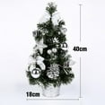 thumbnail image 4 of 16 Inch Pre-lit Mini Christmas Tree, Table Top Artificial Christmas Trees with Yellow Lights For Home Office Party Decration, 4 of 6