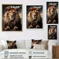thumbnail image 4 of Designart "The Regal Majesty of a Lion King" Animals Floater Framed Canvas Print, 4 of 7