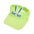thumbnail image 1 of Sombrero para el sol para niños, ala ancha, sombrero de copa vacía, protección solar, sombreros para niñas, sombreros bonitos Sombrero de Visera Verde, 1 of 8
