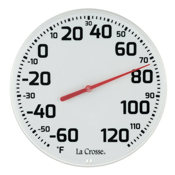 La Crosse 8 Inch Easy-to-read Round Analog Dial Thermometer, 104-1522-INT