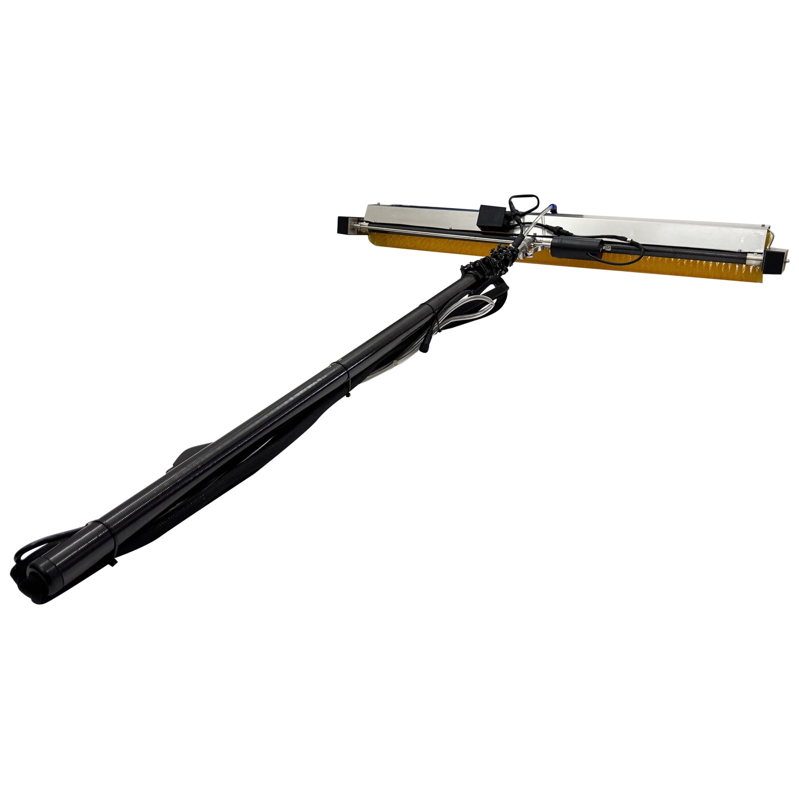 5M Automatic Solar Panel Cleaner 110V Electric Roller Brush with 16.4FT Pole High-Efficiency Scrubbing