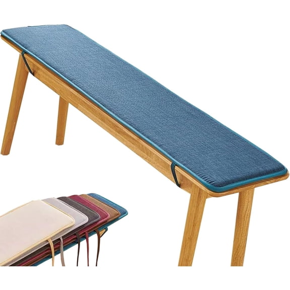 Non-Slip Outdoor/Indoor Bench Cushion – Patio, Porch Swing, Bay Window Seat Pad - 60/48/40/50 x 12/14/16/18 Inch(Deep Blue,12x47in)