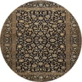 thumbnail image 1 of Ahgly Company Machine Washable Indoor Round Traditional Tiger Orange Brown Area Rugs, 4' Round, 1 of 7