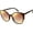 Brown, variant on Women's CC379 Retro UV400 Protective Cat Eye Fashion Sunglasses, 59.5mm