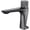 Gun grey, variant on Brass Brushed Gold Bathroom Constant Temperature Basin Faucet Push Button Switch Deck Mounted Hot Cold Mix Sink Faucet