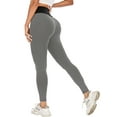 thumbnail image 6 of DODOING High Waist Yoga Leggings For Women Cellulite Textured Tummy Control Scrunch Butt Lift Sexy Booty Pants Workout Yoga Tights, 6 of 7
