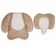 thumbnail image 1 of Almohada de apoyo para el cuello y la cabeza del bebé, cómoda almohada antivuelco para asiento de coche, cojín marrón, 1 of 14