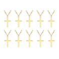 thumbnail image 1 of Elegant Jesus Cross Chain Necklace For Home Decoration In Golden Color Ideal For Men And Women Featuring Classic Design 10Pack, 1 of 4