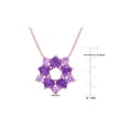 thumbnail image 2 of 4.75 Carat (Ctw) Amethyst & African Amethyst Floral Pendant Necklace in Rose Plated Sterling Silver with Chain for Women, 2 of 6