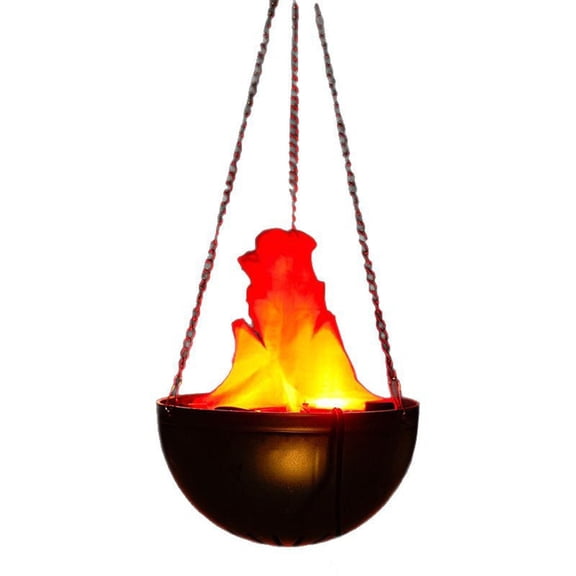 Halloween Fake Fire Lamp,110v Electric Campfire Hanging Light,Realistic Brazier Effect,for Halloween Eave Hook,Wall Frame,Holiday Ambience Setup