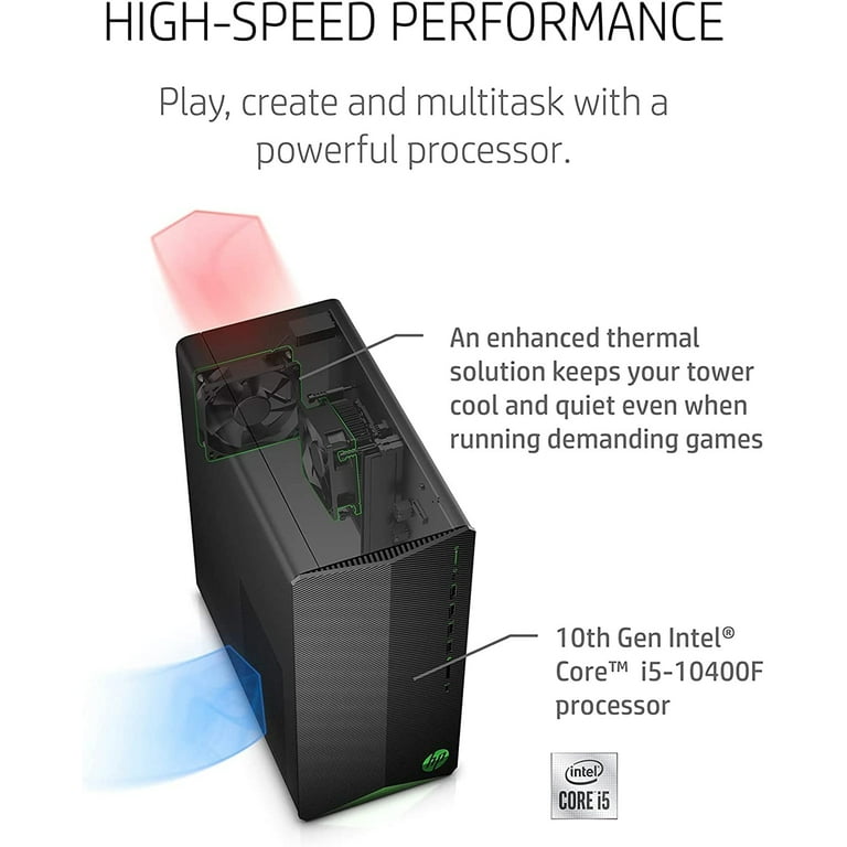 HP Pavilion TG01-1183W Gaming Desktop Intel i5-10400F 8GB 256GB RTX 3060 W11 HP Pavilion TG01-1183W Gaming Desktop Intel i5-10400F 8GB 256GB RTX 3060 W11