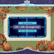 Buffalo Blizzard Deluxe Blue/Black Rectangle Swimming Pool Winter Cover, 12' x 20'