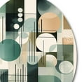 thumbnail image 3 of Designart "Green and Black Minimalism Depths Unveiled I" Minimalism Metal Round Wall Art, 3 of 5