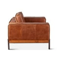 thumbnail image 2 of World Interiors Chiavari Leather Upholstered Arm Chair in Vintage Cognac Brown, 2 of 7
