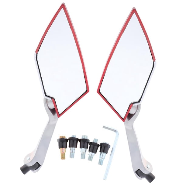 Espejo de Cristal de Pantalla para Motocicleta, Girado - rojo Yotijar Espejos retrovisores de motocicleta