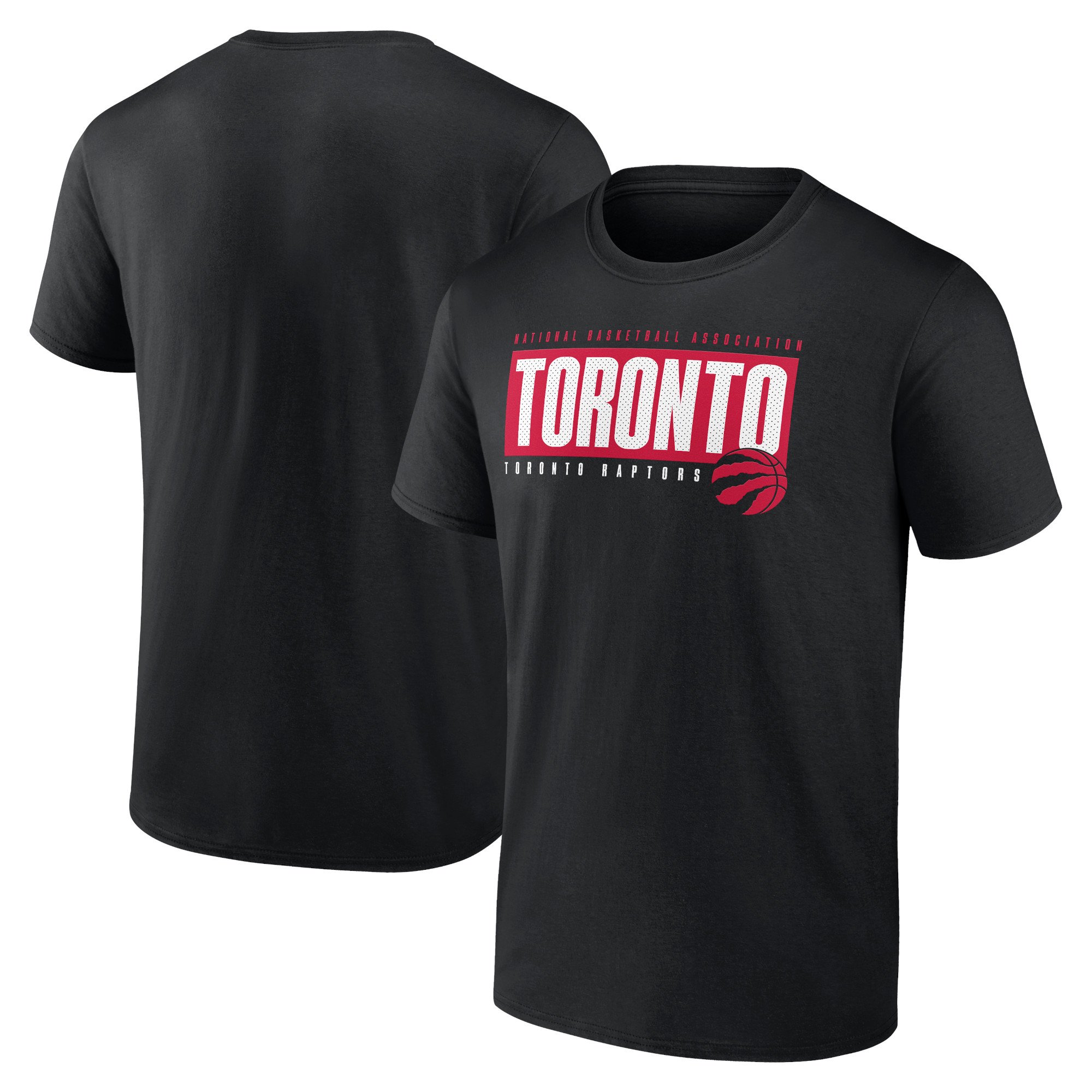 Men's Black Toronto Raptors Blocked Out T-Shirt