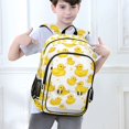 thumbnail image 6 of FORMRS Unisex School Backpack 17" Student Travel Bag with Laptop Compartment, Yellow Rubber Ducks, 6 of 7