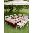 thumbnail image 3 of Outdoor Tablecloth with Umbrella Hole and Zipper, Christmas Red Truck Rectangle Table Cloth 60x120 Inch Waterproof Tablecloth, Buffalo Plaid Xmas Tree Snowflakes Picnic Table Cover for Patio Camping, 3 of 7