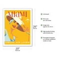 thumbnail image 2 of Miami Florida - Delta Air Lines - Vintage Airline Travel Poster by John Hardy c.1960s - Fine Art Matte Paper Print (Unframed) 20x26in, 2 of 4