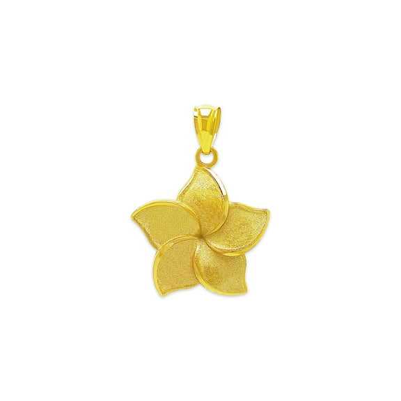 Charm America - Gold Hawaiian Hibiscus Flower Charm - 10 Karat Solid Gold - Hibiscus Flower Charm Pendant - Great For Gifts