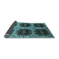 thumbnail image 2 of Ahgly Company Indoor Square Oriental Light Blue Industrial Area Rugs, 5' Square, 2 of 4