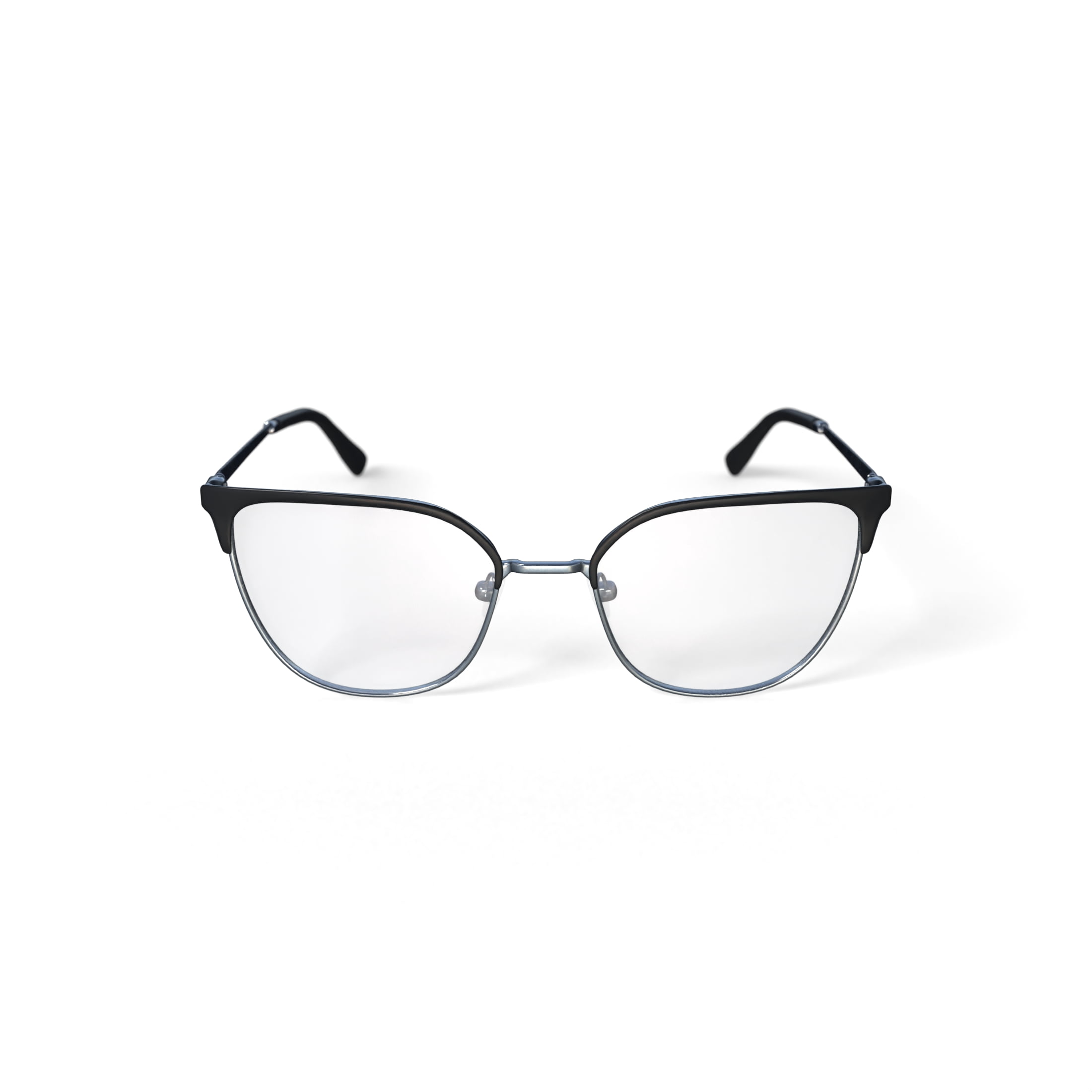 Vogue Women's Size 53 VO4249 Prescription Eyeglasses with Case, Black/Silver