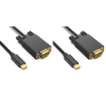 thumbnail image 1 of 1.8M/6FT 1080P USB3.1 Tipo-C a VGA Cable adaptador 10Gbps para monitor computadora PC, 1 of 5