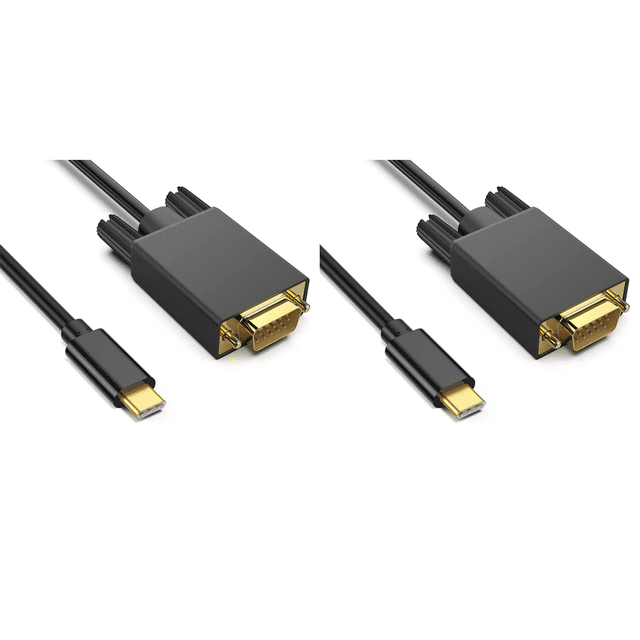 1.8M/6FT 1080P USB3.1 Tipo-C a VGA Cable adaptador 10Gbps para monitor computadora PC