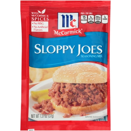 (4 pack) (4 Pack) McCormick Sloppy Joes Seasoning Mix, 1.31 oz