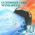 thumbnail image 4 of Air Fan Portable, Rechargeable Personal Air Cooler, Quiet Mini Air Conditioner Fan with 3 Speeds, Desk Cooling Fan for Bedroom, Car, Home, Camping, Travel, and Office, 4 of 7