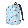thumbnail image 1 of Disketp Syringe And Red Cross Mochila de Lona Estampada, Mochila Escolar de Viaje Ligera para Estudiantes y Portátil-Small, 1 of 5